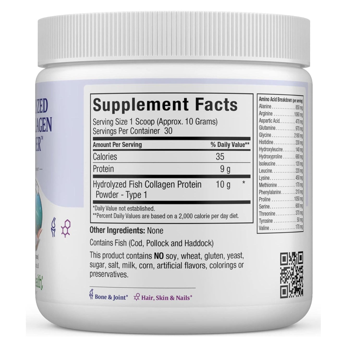 Hydrolyzed Fish Collagen Powder, 10.75 Oz
