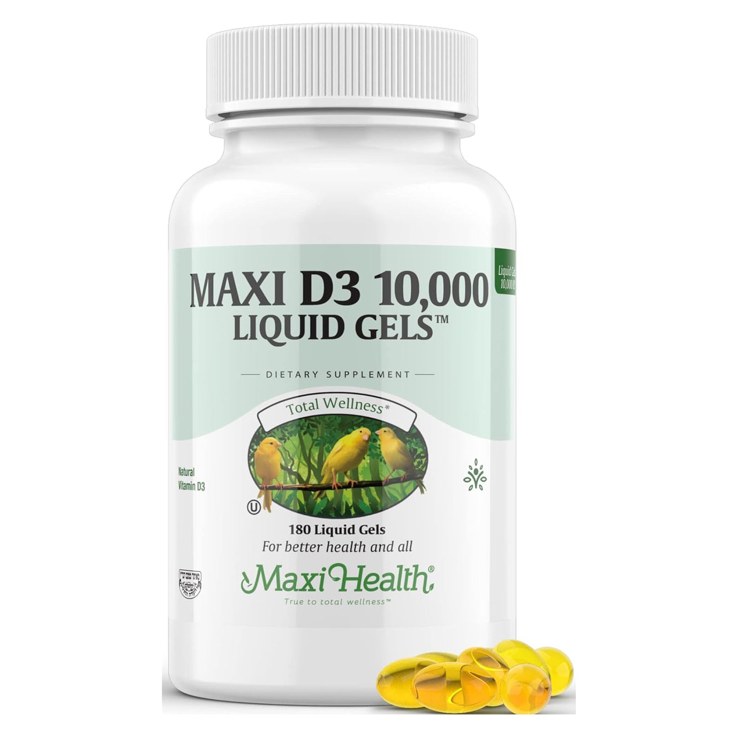 D3 Liquid Gels 10000 I.U., 180 Gels