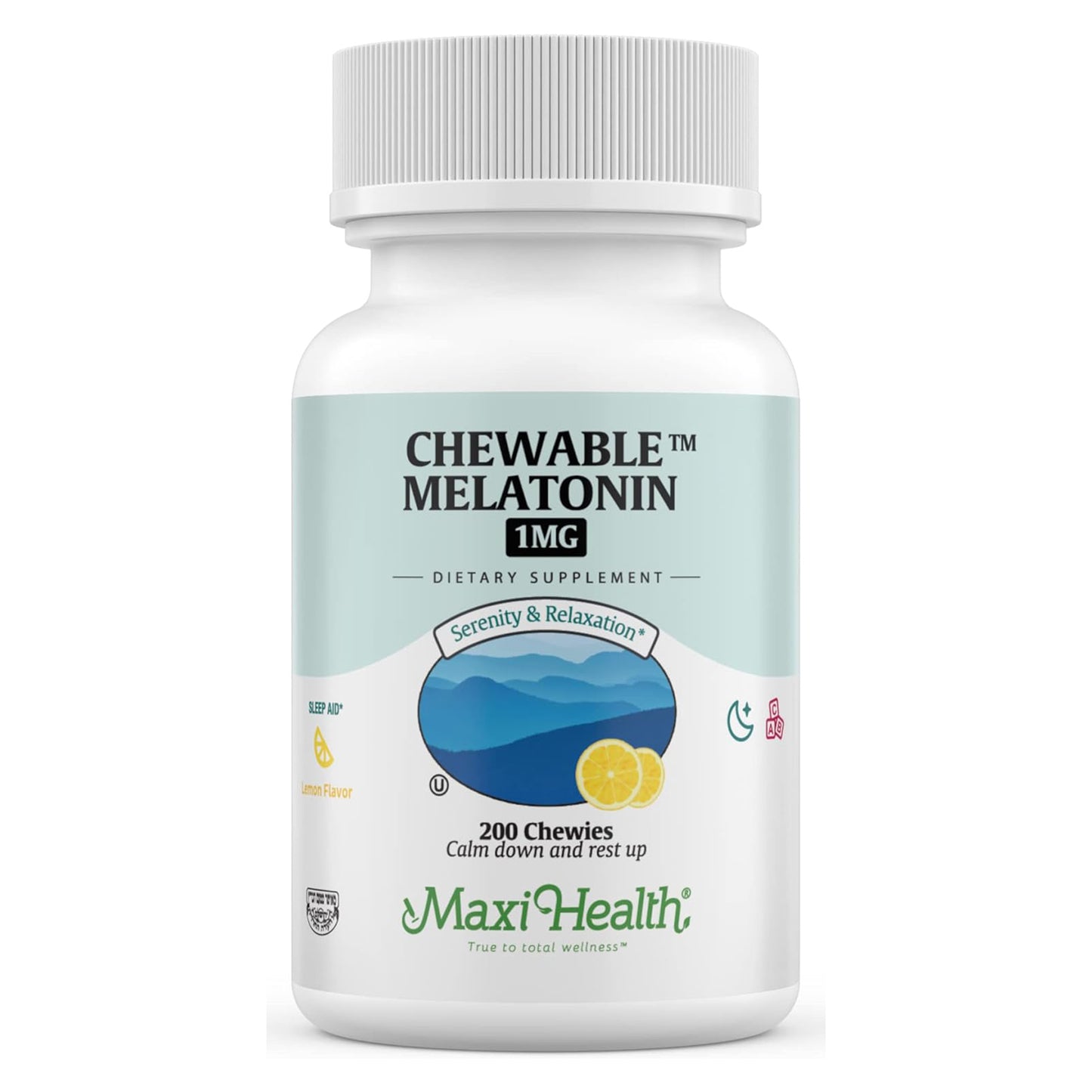 Chewable Melatonin (Lemon), 200 Chews