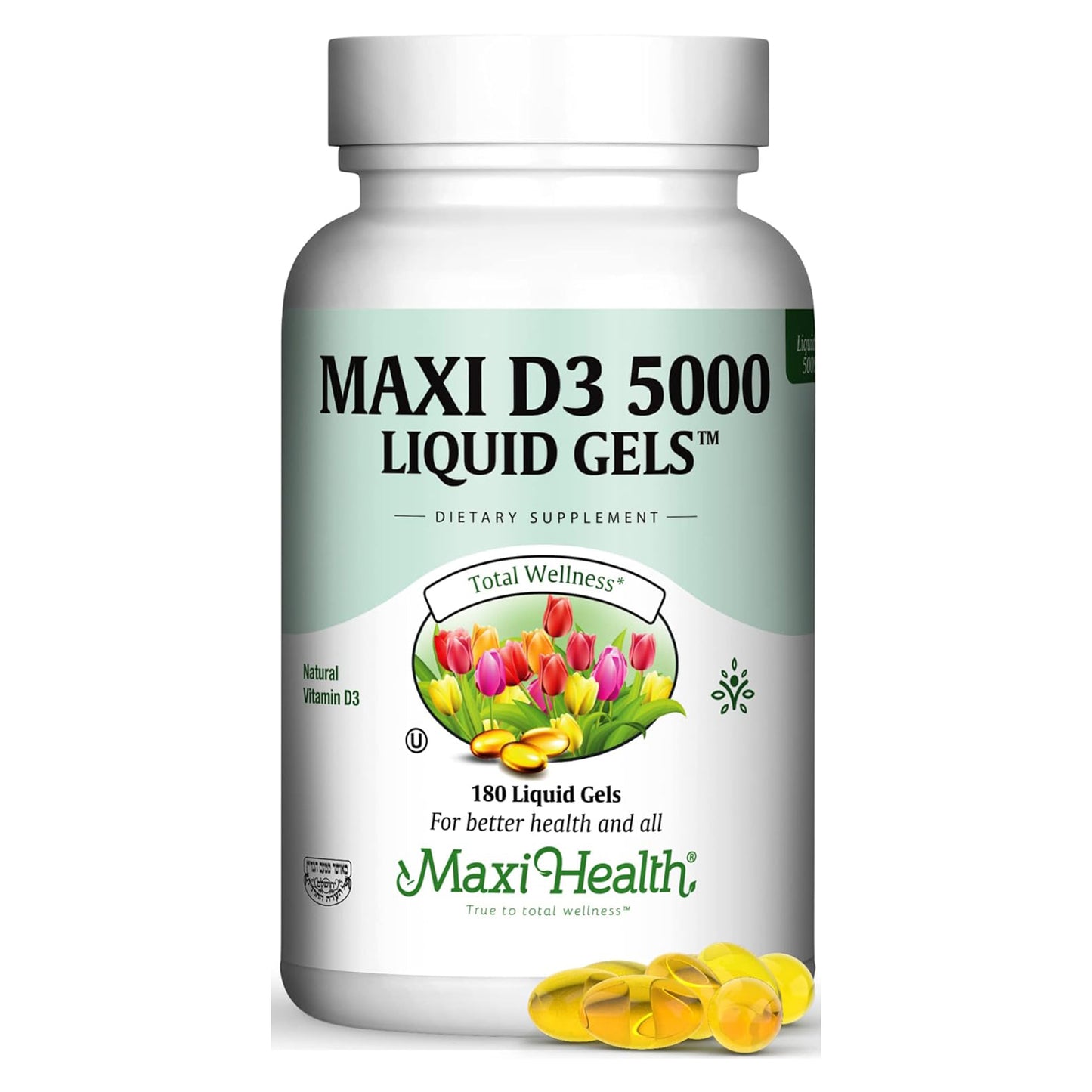 D3 Liquid Gels 5000 I.U, 180 Gels