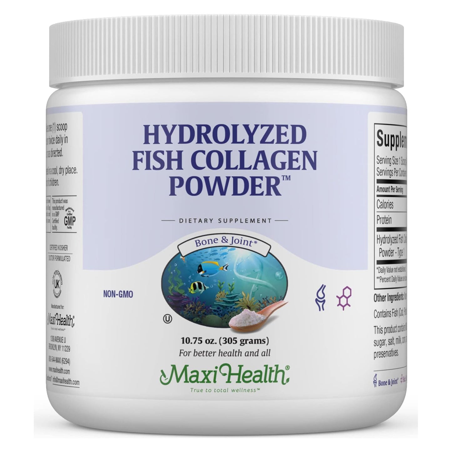 Hydrolyzed Fish Collagen Powder, 10.75 Oz