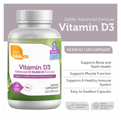 Vitamin D3 50,000 IU (120) Capsules