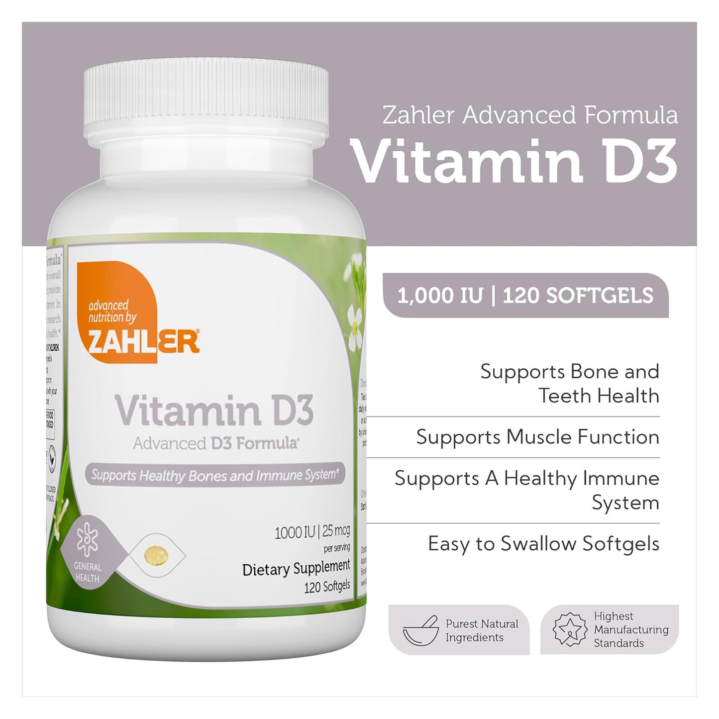 Vitamin D3 1000 IU (120) Softgels