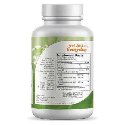 Omega 3 Platinum+D (180) Softgels