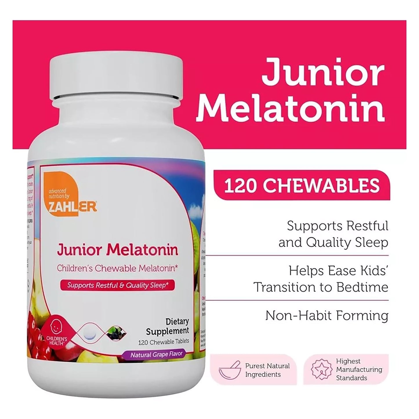 Junior Melatonin (120) Chewable Tablets