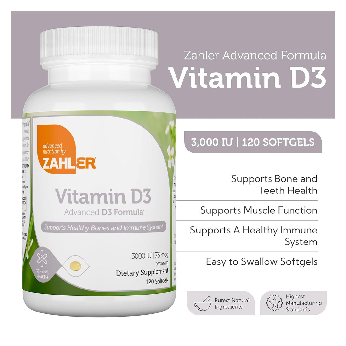 Vitamin D3 3000 IU (120) Softgels