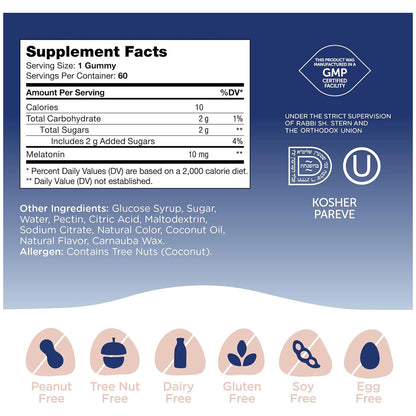 Melatonin 10 mg Gummies (60)