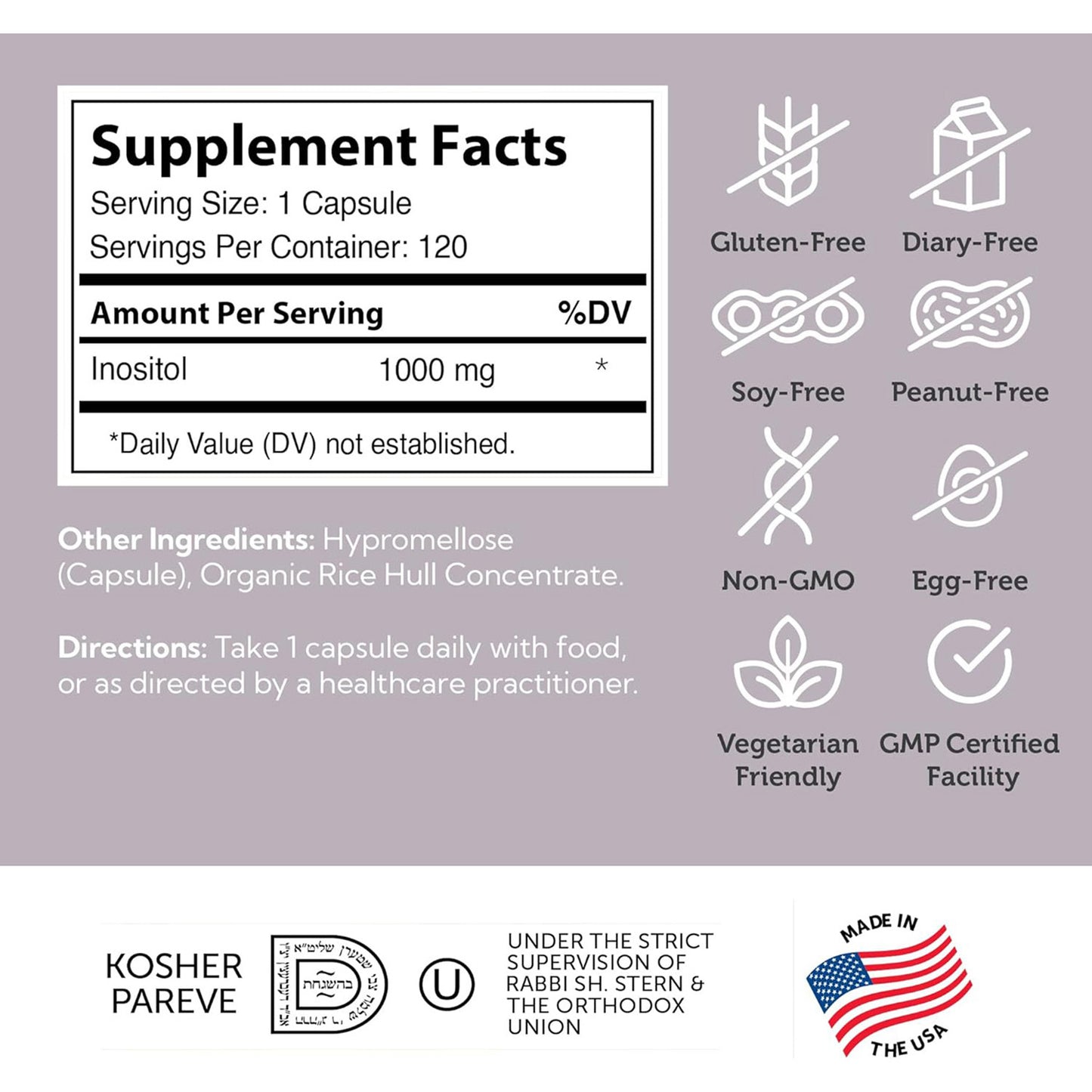 Inositol (120) Capsules