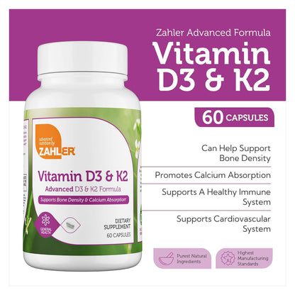 Vitamin D3 & K2 (60) Capsules