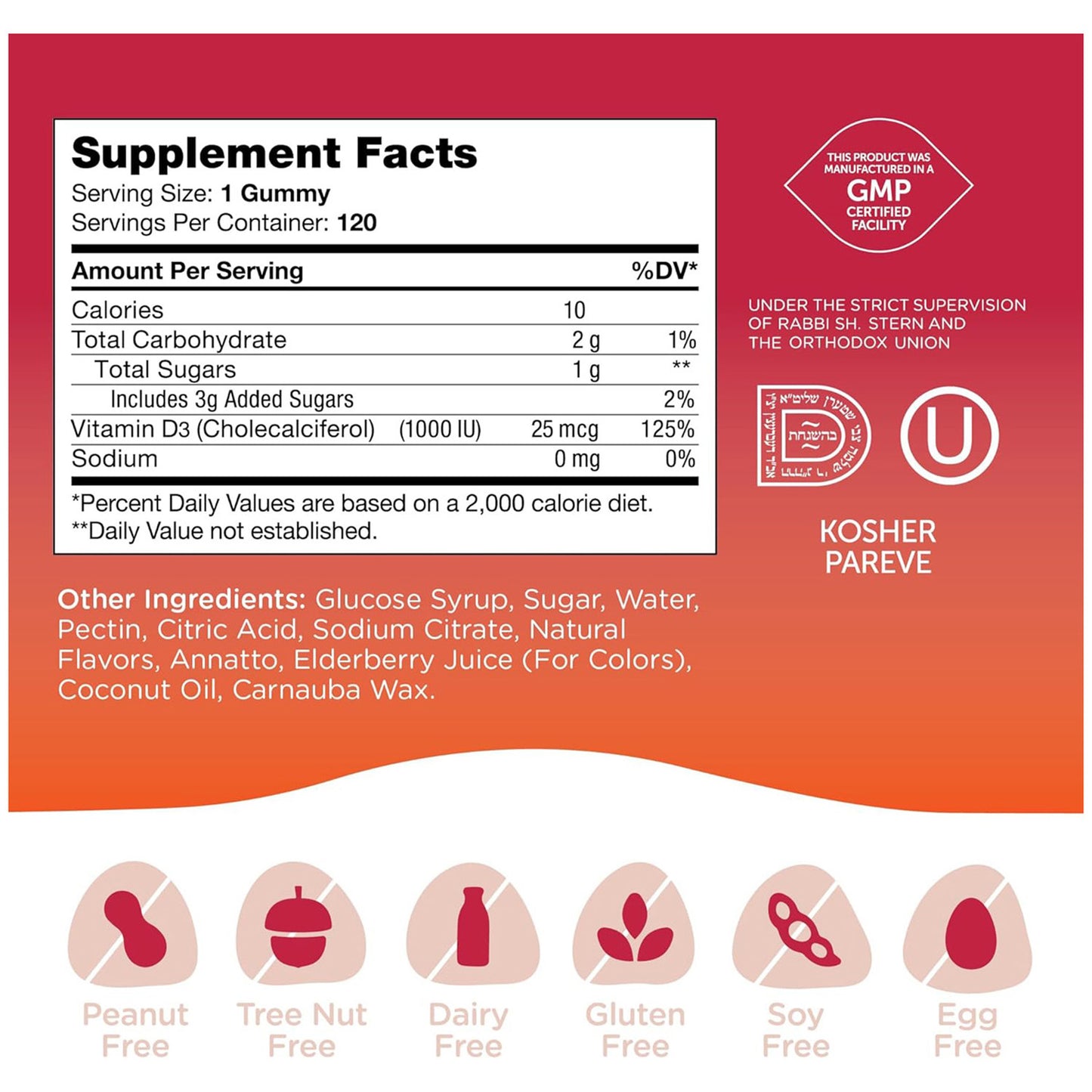 Vitamin D3 Gummies (120)