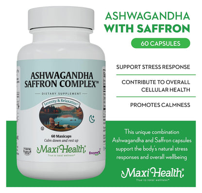 Ashwaganda Saffron Complex, 60 Caps